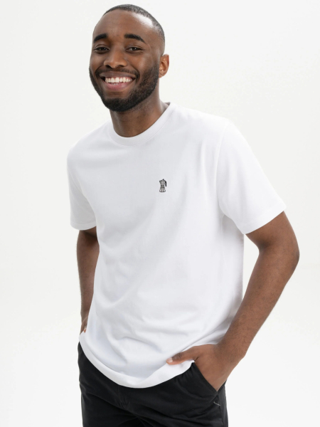 MELA T-Shirt Pravin Kaffee weiß