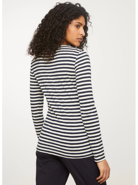 RECOLUTION Longsleeve Iris Stripes dark navy 2
