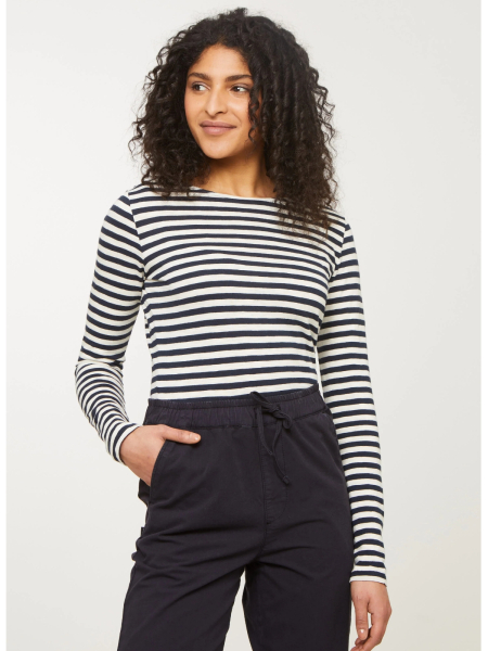 RECOLUTION Longsleeve Iris Stripes dark navy