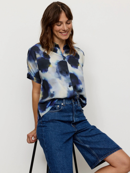 RECOLUTION Bluse Lotus Waterdrop blue 4