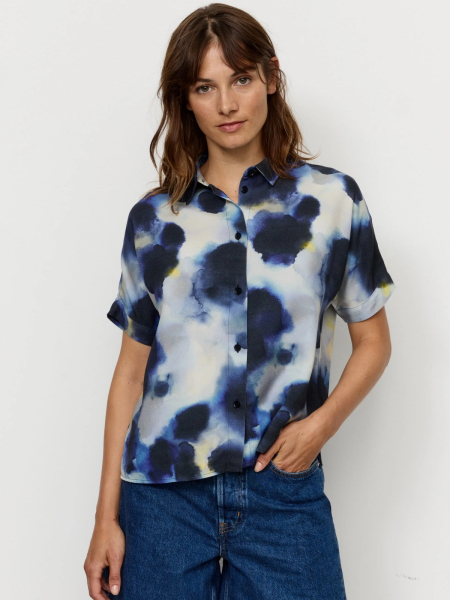 RECOLUTION Bluse Lotus Waterdrop blue