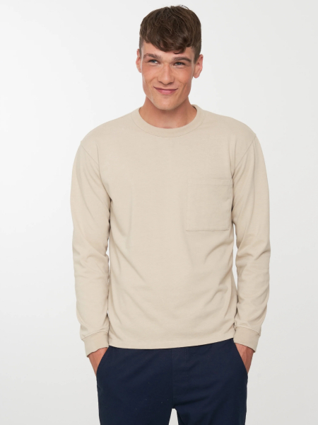 RECOLUTION Longsleeve Elm taupe grey 2