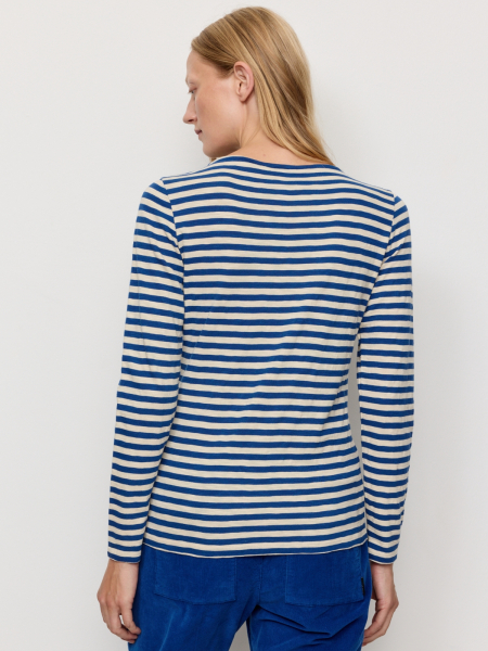 RECOLUTION Longsleeve Iris Stripes lapis blue 2