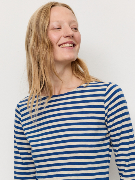 RECOLUTION Longsleeve Iris Stripes lapis blue 3