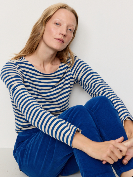 RECOLUTION Longsleeve Iris Stripes lapis blue 4
