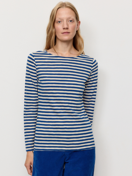 RECOLUTION Longsleeve Iris Stripes lapis blue