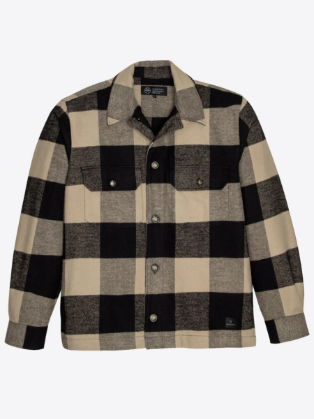 RECOLUTION Overshirt Fern Check black 2