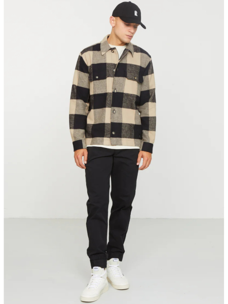 RECOLUTION Overshirt Fern Check black