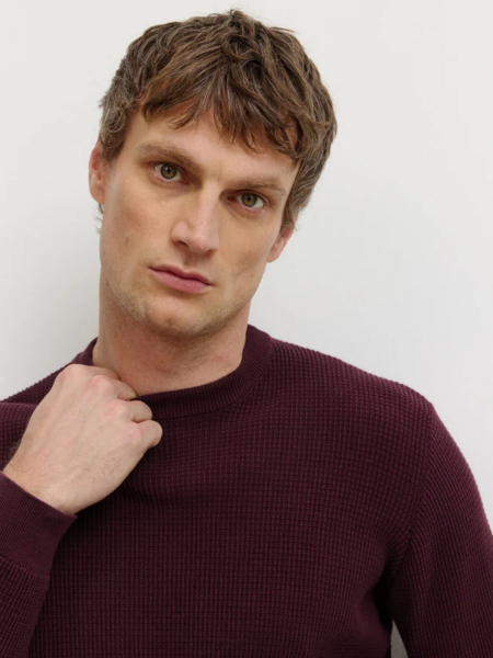 RECOLUTION Strickpullover Lupin dark plum 3