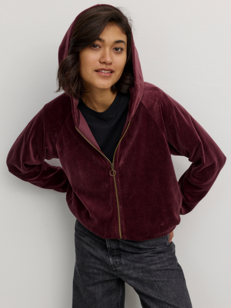 RECOLUTION Nicki Sweatjacke Heliconia dark plum