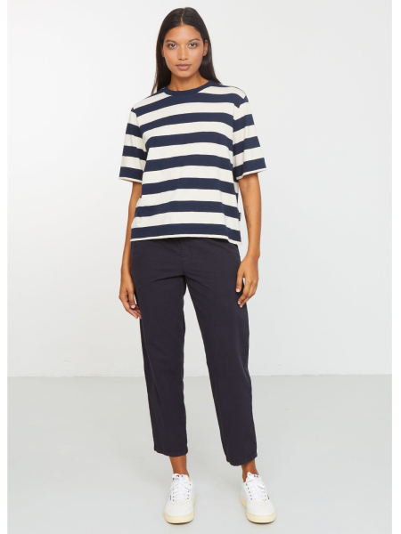 RECOLUTION T-Shirt Azolla Stripes dark navy 4