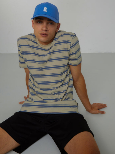 RECOLUTION T-Shirt Cassava Stripes electric blue 4