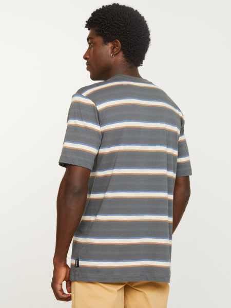 RECOLUTION T-Shirt Epazote Stripes dark grey 3