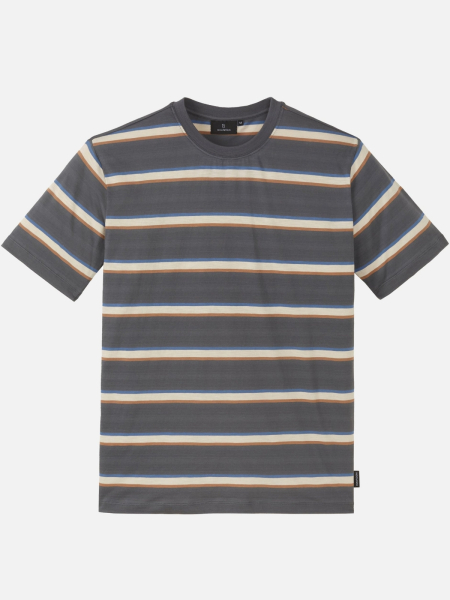 RECOLUTION T-Shirt Epazote Stripes dark grey