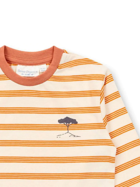 SENSE ORGANICS Longsleeve Hans Ringel rostorange/weiß 2