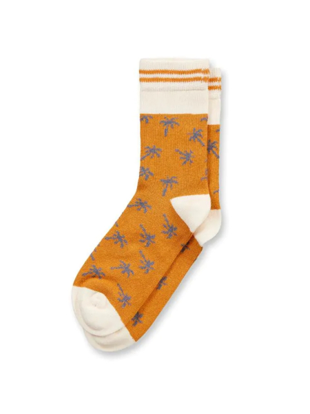 SENSE ORGANICS Socken Loris 2er Pack Palmen senfgelb/anthrazit 2
