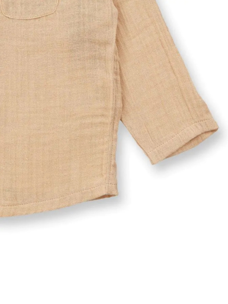 SENSE ORGANICS Langarm Babyshirt Plin sand 3
