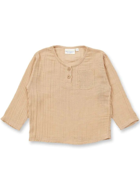SENSE ORGANICS Langarm Babyshirt Plin sand