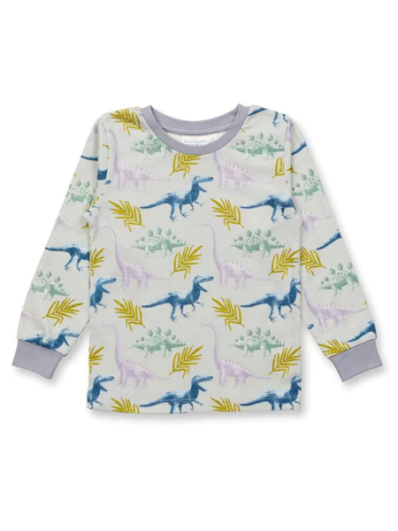 SENSE ORGANICS Schlafanzug Long John Dino Druck 2