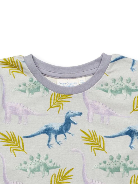 SENSE ORGANICS Schlafanzug Long John Dino Druck 3
