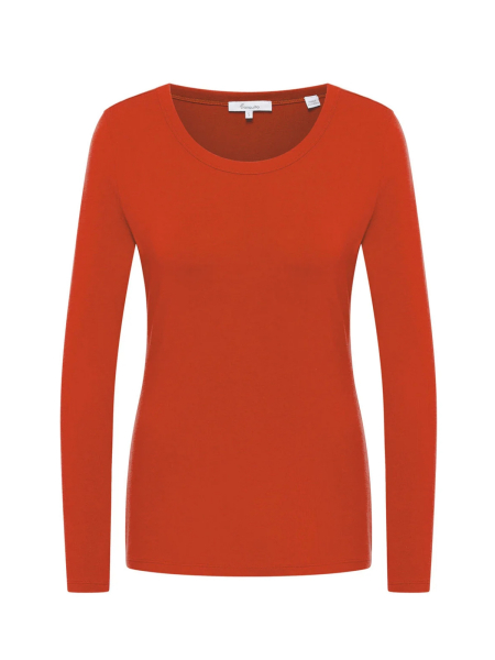 TRANQUILLO Langarm Basic Shirt rooibos 4