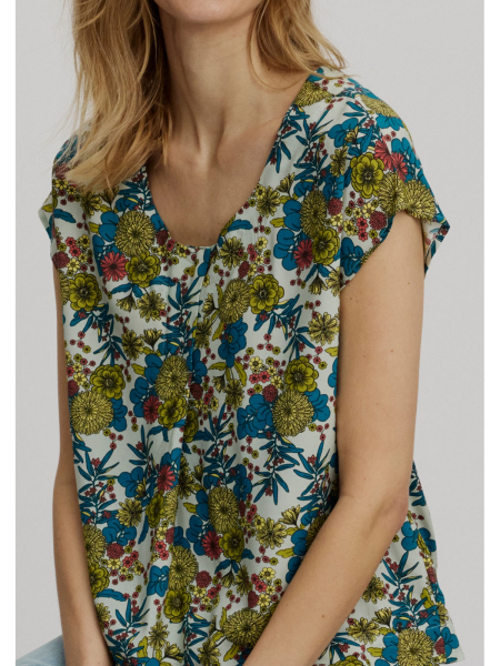 TRANQUILLO Bluse kurzarm bouquet 2