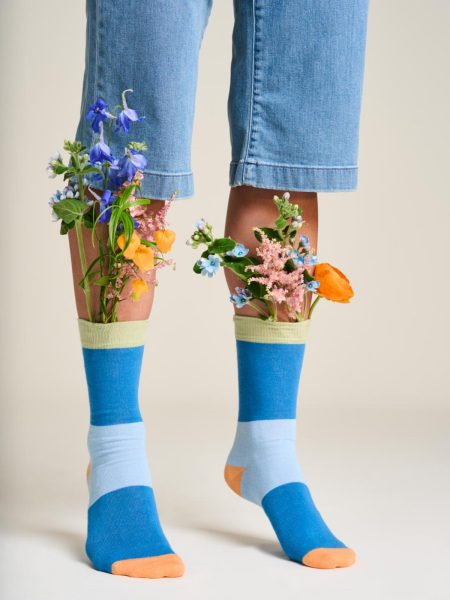 TRANQUILLO Bunte Socken blau 2