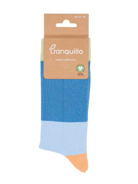 TRANQUILLO Bunte Socken blau 3