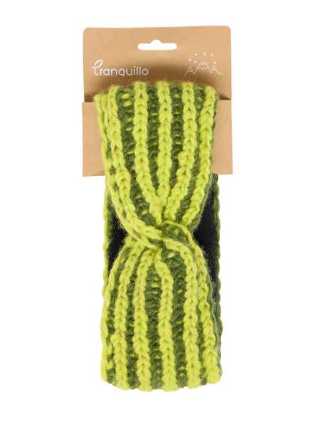 TRANQUILLO Grobstrick Stirnband pesto 2