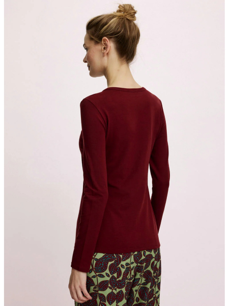 TRANQUILLO Langarm Henley Shirt fired brick 2