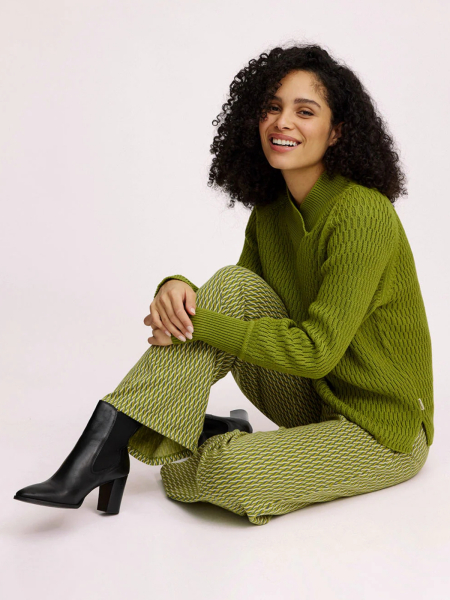 TRANQUILLO Strickpullover golden cypress 3