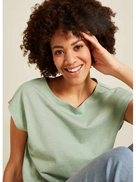 TRANQUILLO Slub-Shirt granite green 3