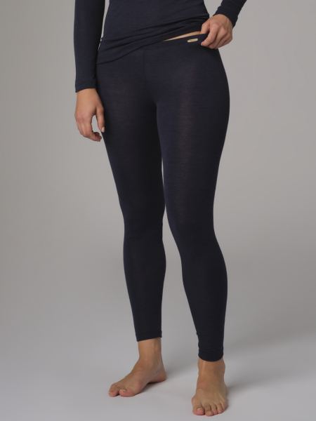 COMAZO|EARTH Leggings Wolle-Seide dunkelblau
