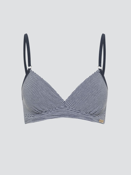 COMAZO|EARTH BH ohne Bügel marine melange geringelt 3